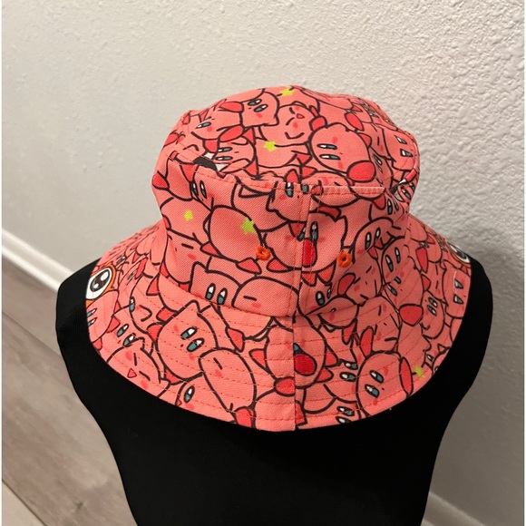 Mario brothers Kirby bucket hat, pink, unisex - Picture 2 of 9